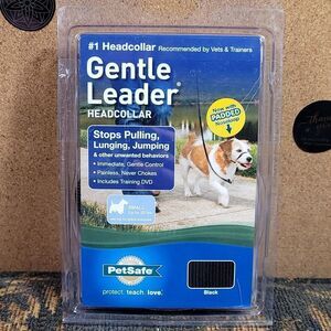 PetSafe Black Gentle Leader with instructional DVD- Size Small- NWT